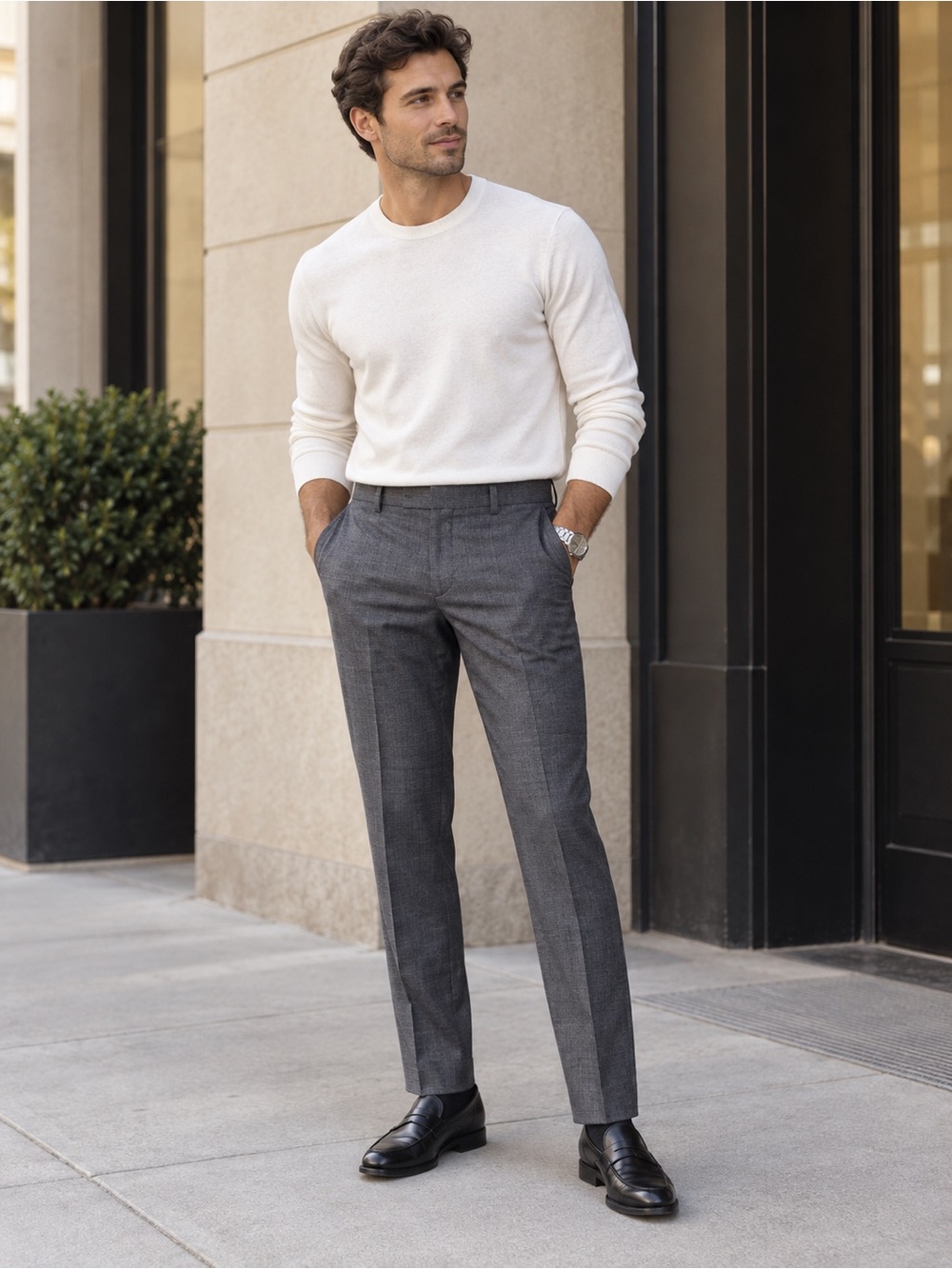Theory Marlo Lajoux Gray 100% Wool Dress Pants Men’s Size 32